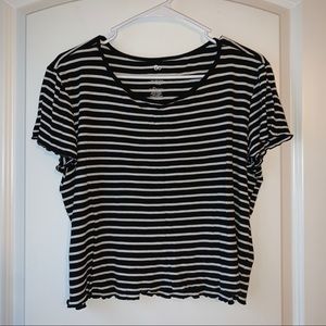 striped crop top